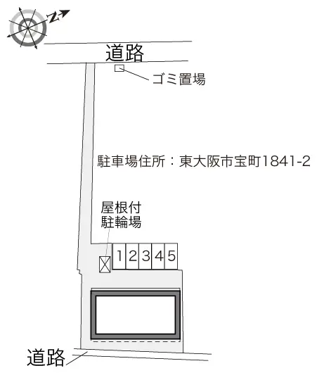 東大阪市宝町 月極駐車場